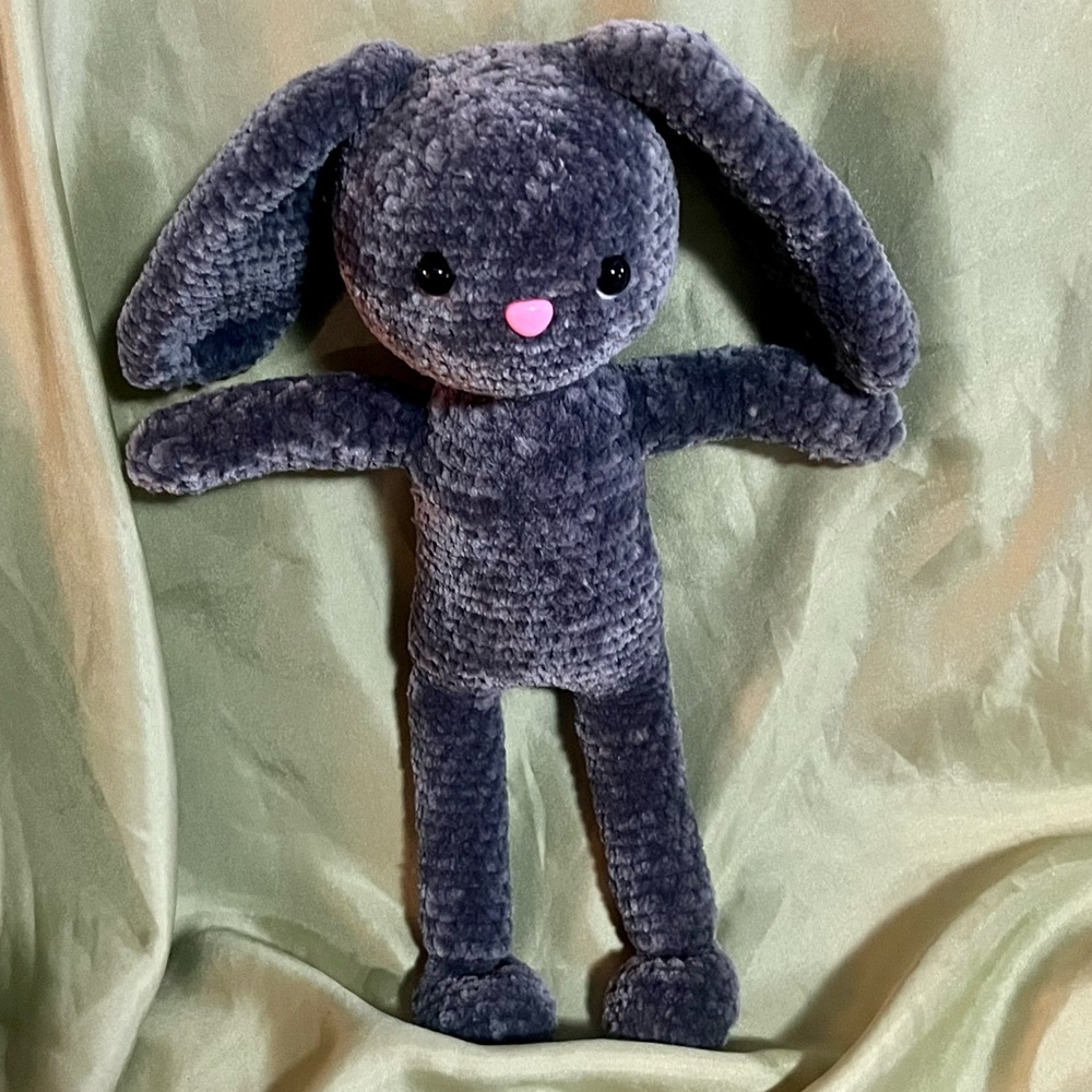 Adorable Bunny Rabbit Doll Handmade Soft and Cuddly Crochet Plush One of a Kind